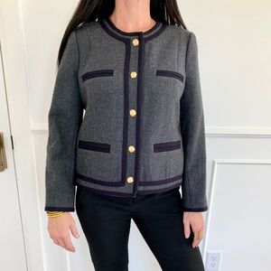 J. Crew wool classic blazer/jacket gold buttons.